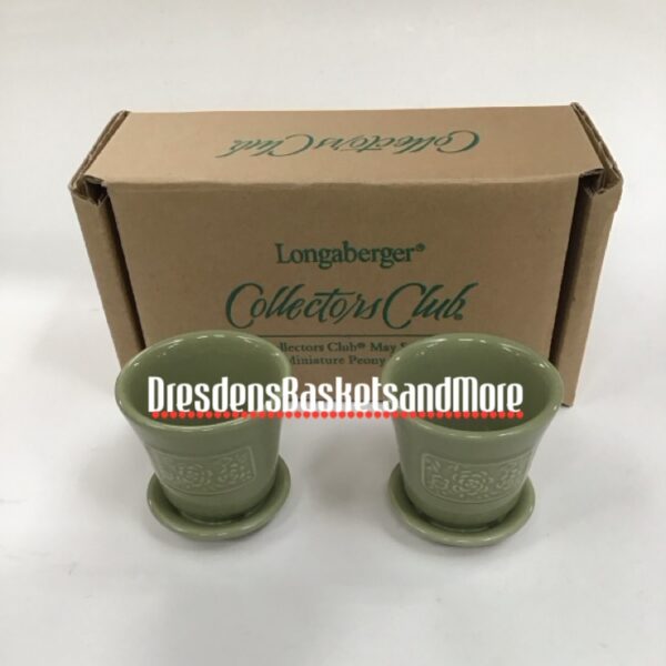 Longaberger Miniature Peony Pots NIB
