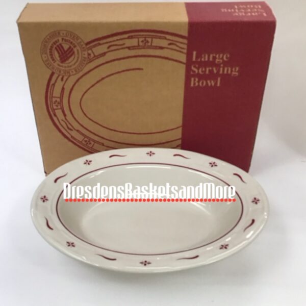 Longaberger Traditional Red Large Serving Bowl NIB*