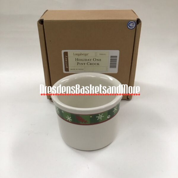 Longaberger Holiday 1 Pint Crock NIB