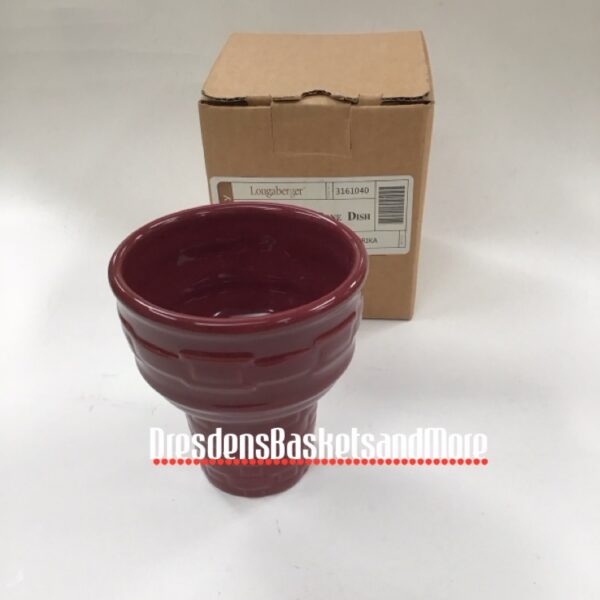 Longaberger Paprika Ice Cream Cone Dish NIB