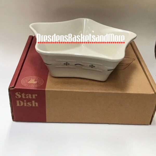 Longaberger Classic Blue Star Dish NIB