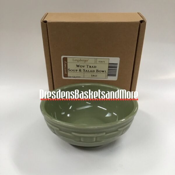 Longaberger Sage Soup/Salad Bowl NIB