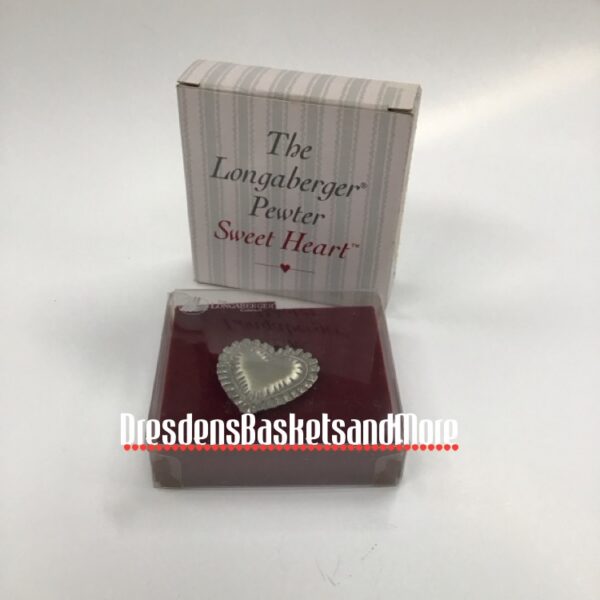 Sweet Heart Longaberger Pewter Tie On