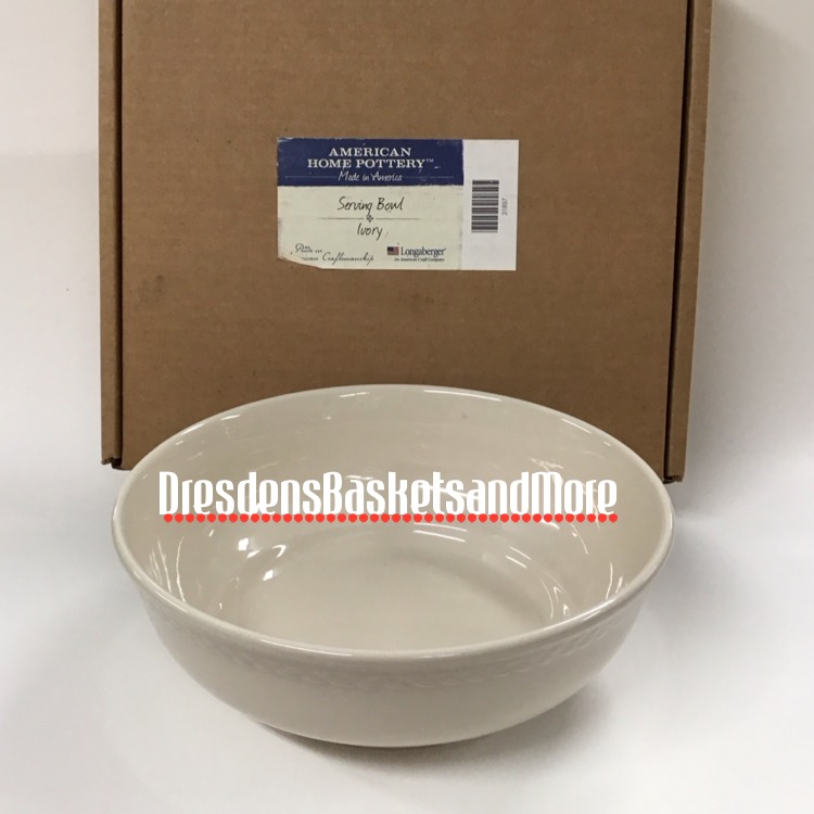 Longaberger American Home Pottery Serving Bowl NIB
