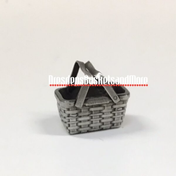 Pewter Christmas Longaberger Mini Season's Greetings Basket