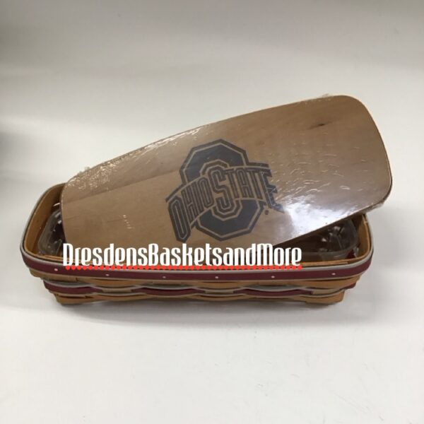 Longaberger 2011 Ohio State Cracker Basket w/ Hard Protector & Woodcrafts Lid