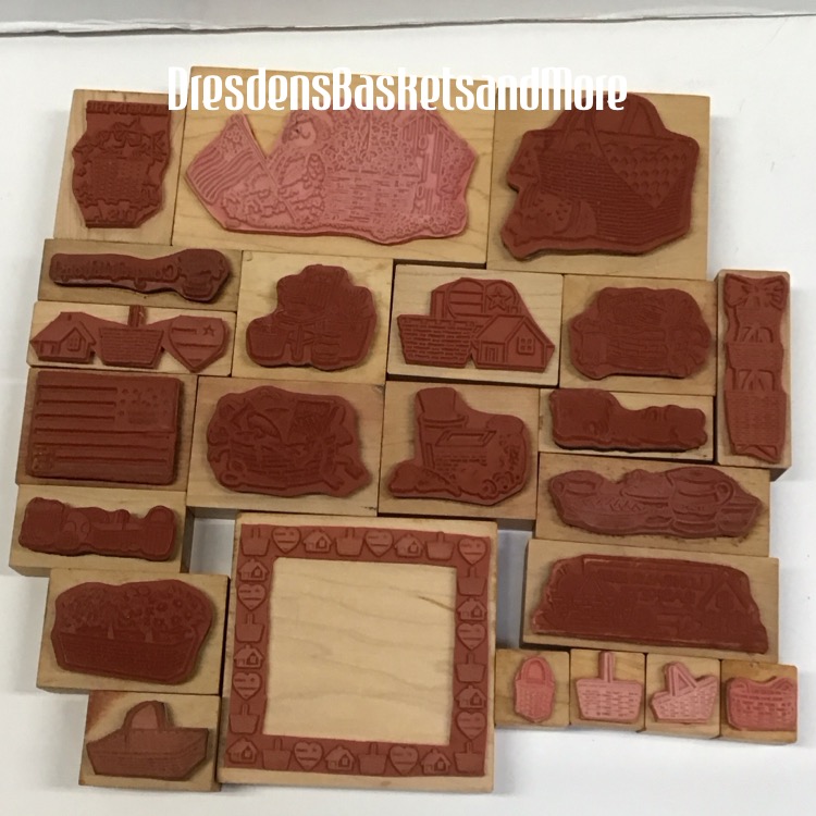 Longaberger Rubber Stamp Set of 23