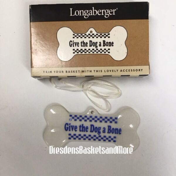 Give the Dog a Bone Longaberger Blue Tie On