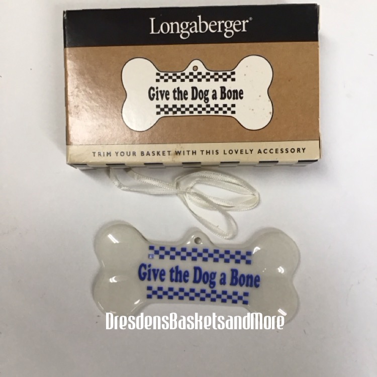 Give the Dog a Bone Longaberger Blue Tie On