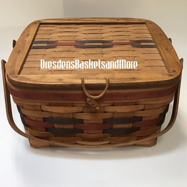 Longaberger 1991 Crisco Pie Basket w/ Wood Riser*