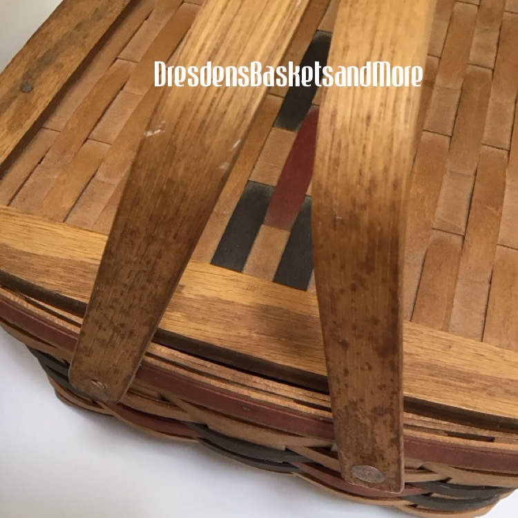 Longaberger 1991 Crisco Pie Basket w/ Wood Riser*