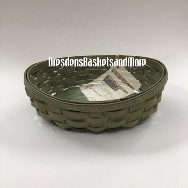Longaberger Small Crescent Sage Basket w/ Protector