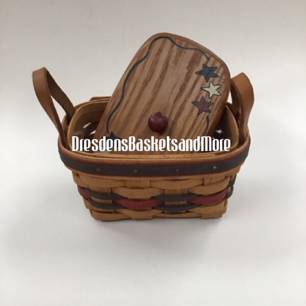 Longaberger 1993 All Star Trio Basket w/ Protector & Lid*