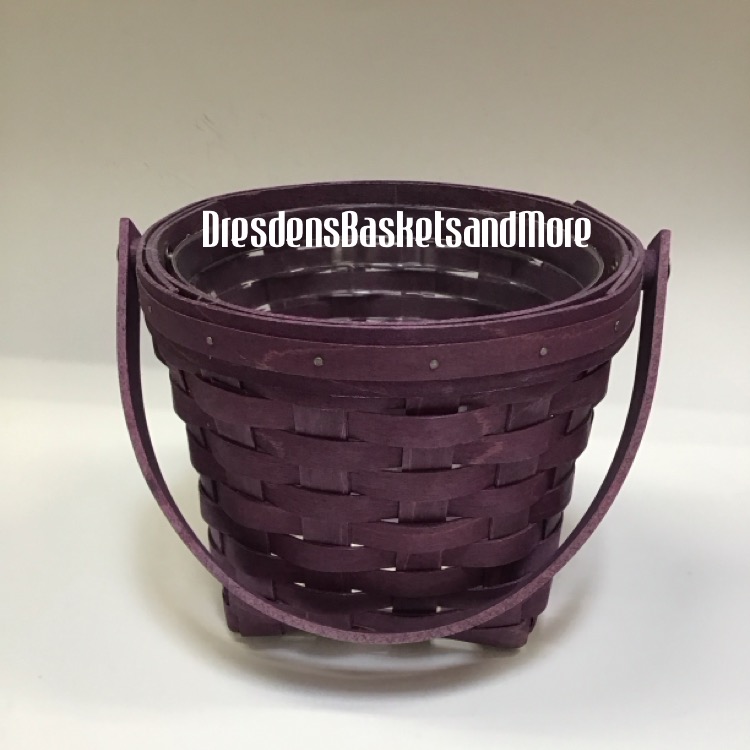 Longaberger 2010 Summer Brights Purple 7" Measuring Basket w/ Protector
