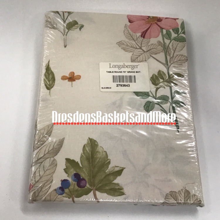 Grand Botanical Longaberger 70" Table Round NIP