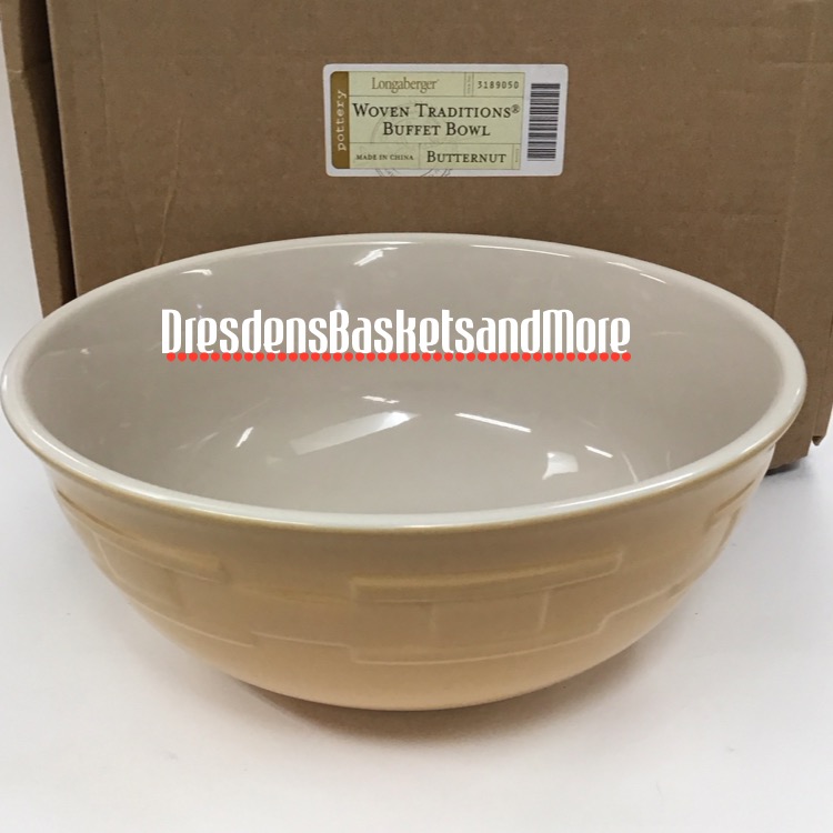 Longaberger Woven Traditions Butternut Buffet Bowl NIB