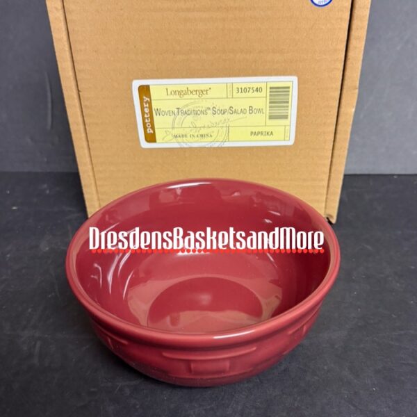 Longaberger Paprika Soup/Salad Bowl NIB