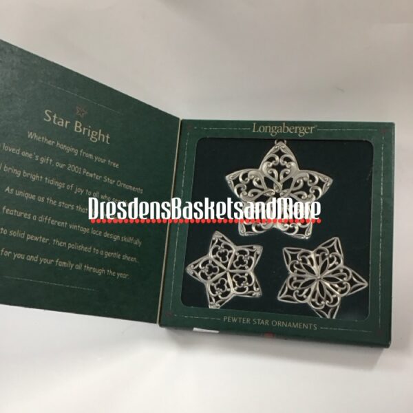 Pewter Longaberger Star Ornaments