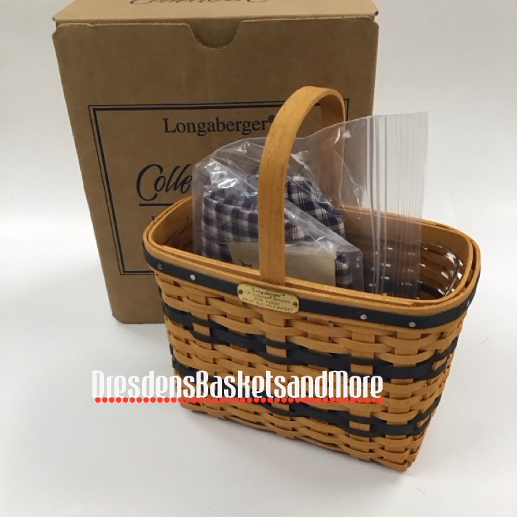 Longaberger 2000 JW Miniature Bread & Milk Basket Combo NIB
