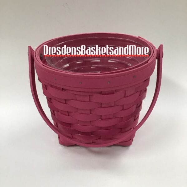 Longaberger 2010 Summer Brights Pink 7" Measuring Basket w/ Protector*