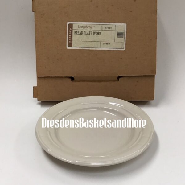 Longaberger Ivory Bread Plate NIB