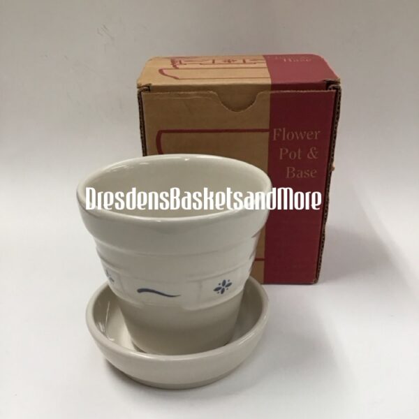 Classic Blue Woven Traditions Longaberger Medium Flower Pot*