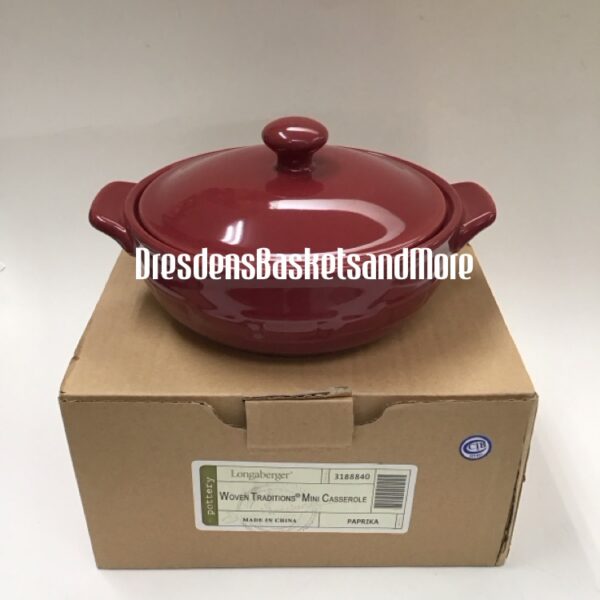 Longaberger Paprika Mini Casserole NIB