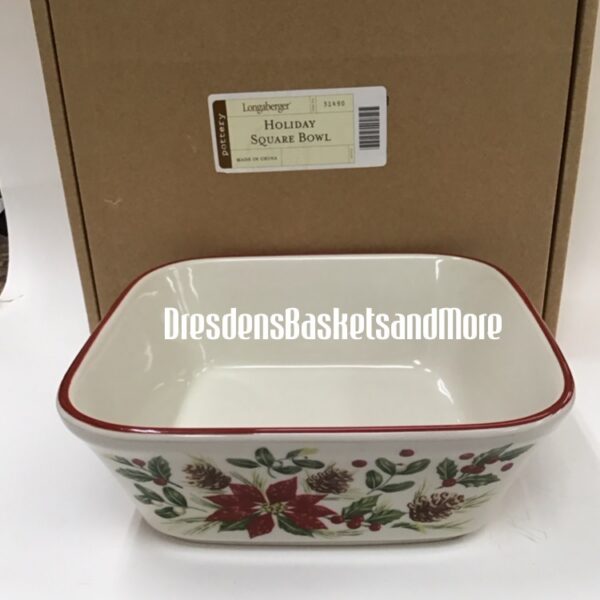 Longaberger Nature's Garland Large Square Dish NIB