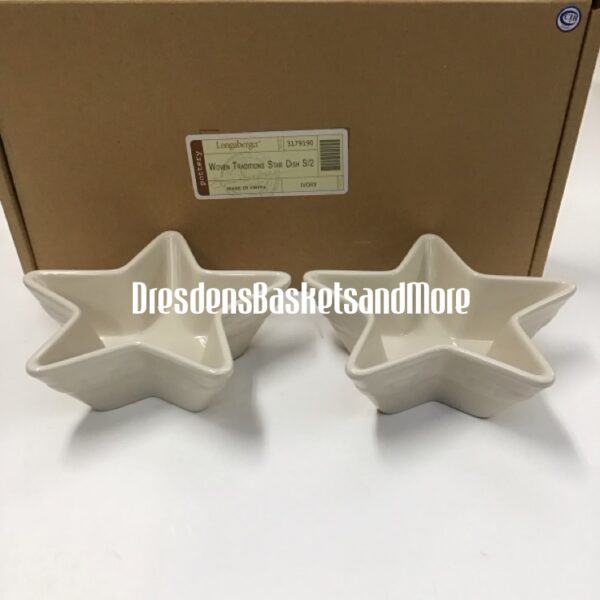 Ivory Longaberger Star Dishes (Set Of 2) NIB