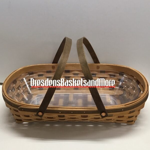 Longaberger 2007 American Craft Traditions Medium Oval Gathering Basket w/ Protector*