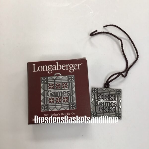 Longaberger Father's Day Games Tie-On NIB