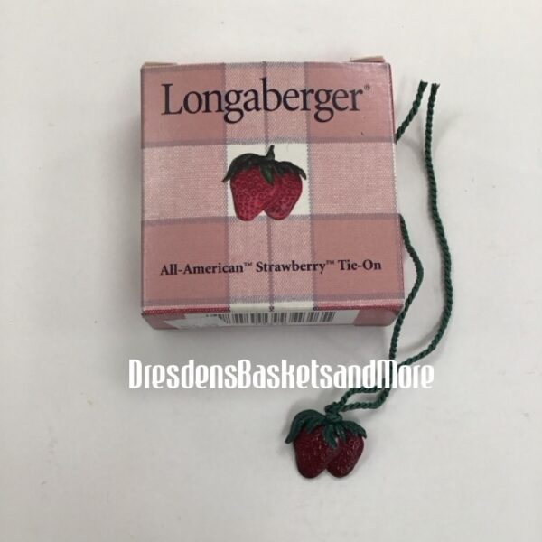 Longaberger All American Strawberry Tie On NIB
