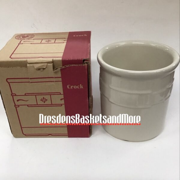 Longaberger Ivory 1 Qt Crock NIB