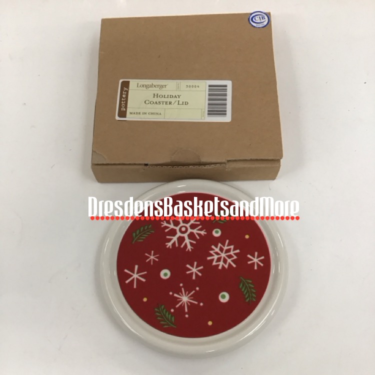 Longaberger Holiday Lid/Coaster NIB