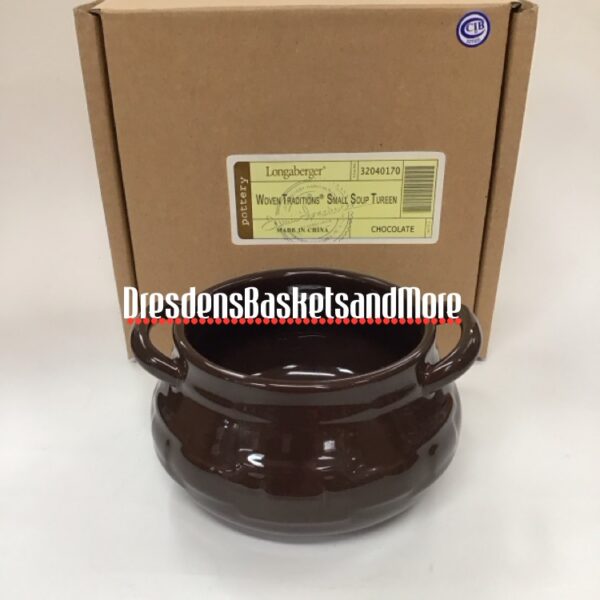 Longaberger Chocolate Small Soup Tureen NIB