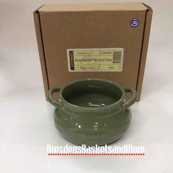 Longaberger Sage Small Soup Tureen NIB