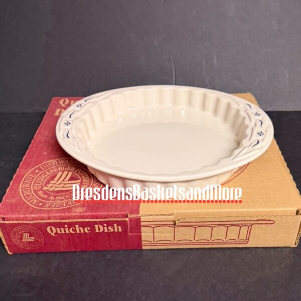 Longaberger Classic Blue Quiche Dish NIB