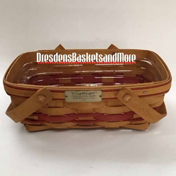 Longaberger 1996 $500 Million In Sales Basket w/ Protector