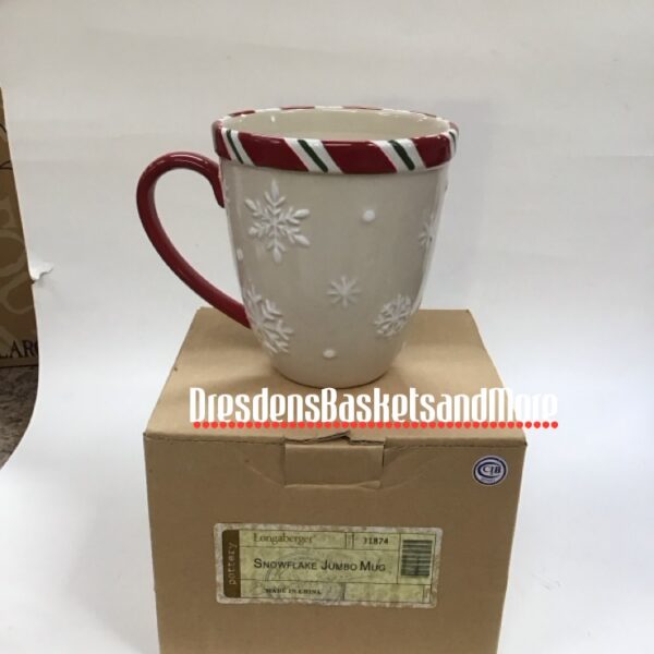 Longaberger Snowflake Jumbo Mug NIB