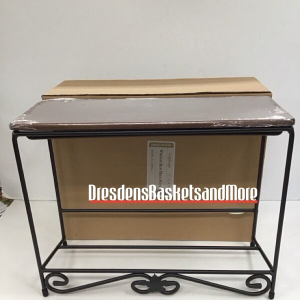 Longaberger WI Media Rack w/ Rich Brown Shelf NIB