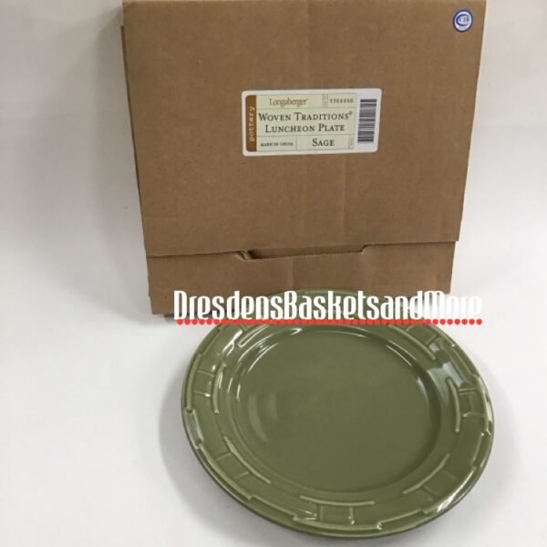 Longaberger Sage Luncheon Plate NIB