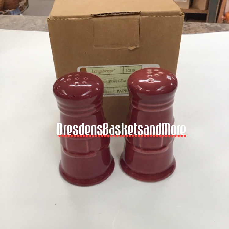 Longaberger Paprika Salt & Pepper Shakers (01-06) NIB*