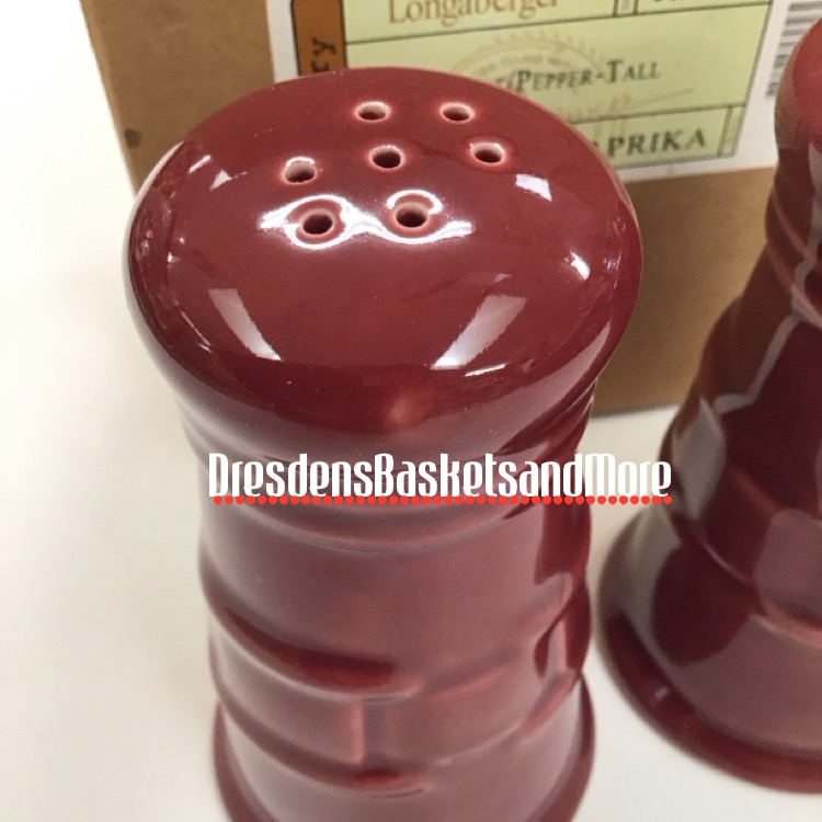Longaberger Paprika Salt & Pepper Shakers (01-06) NIB*