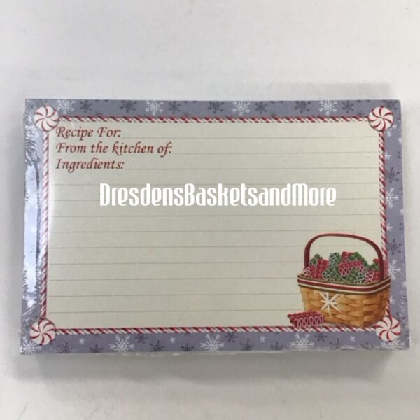 Longaberger Peppermint Recipe Card Set 4"x6"