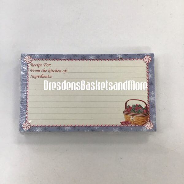 Longaberger Peppermint Recipe Card Set 3"x5"