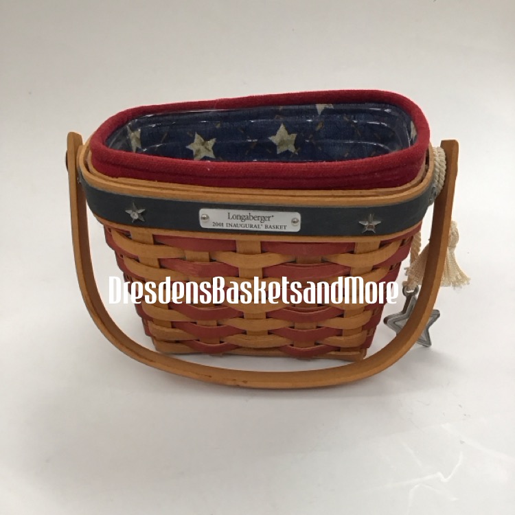 Longaberger 2001 Inaugural Basket Combo w/ Tie On
