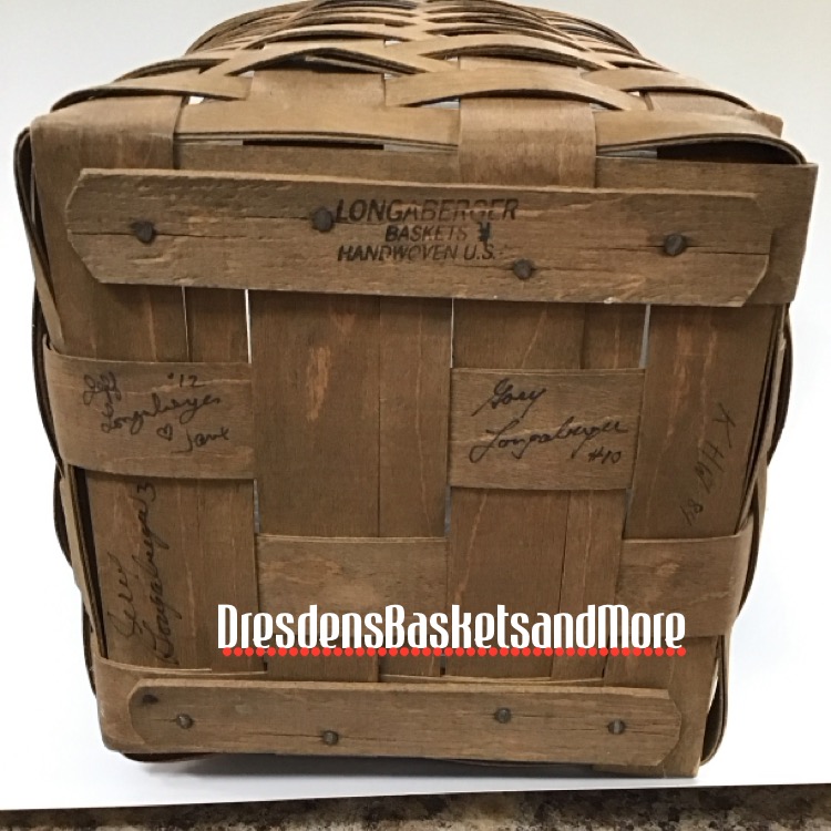 1984 Longaberger Rare JW Small Waste Basket Signed**