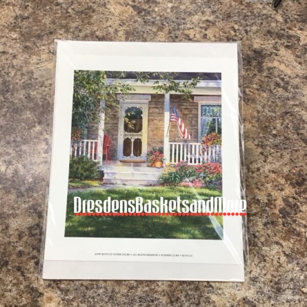 Watercolor Print By BJ Stych Front Porch America