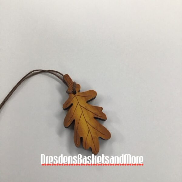 Hand Painted Yellow Small Oak Leaf Tie On