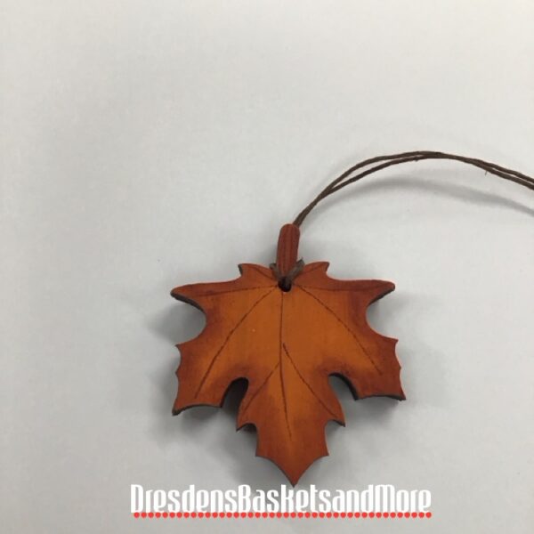 Hand Painted Orange Small Maple Leaf Tie On